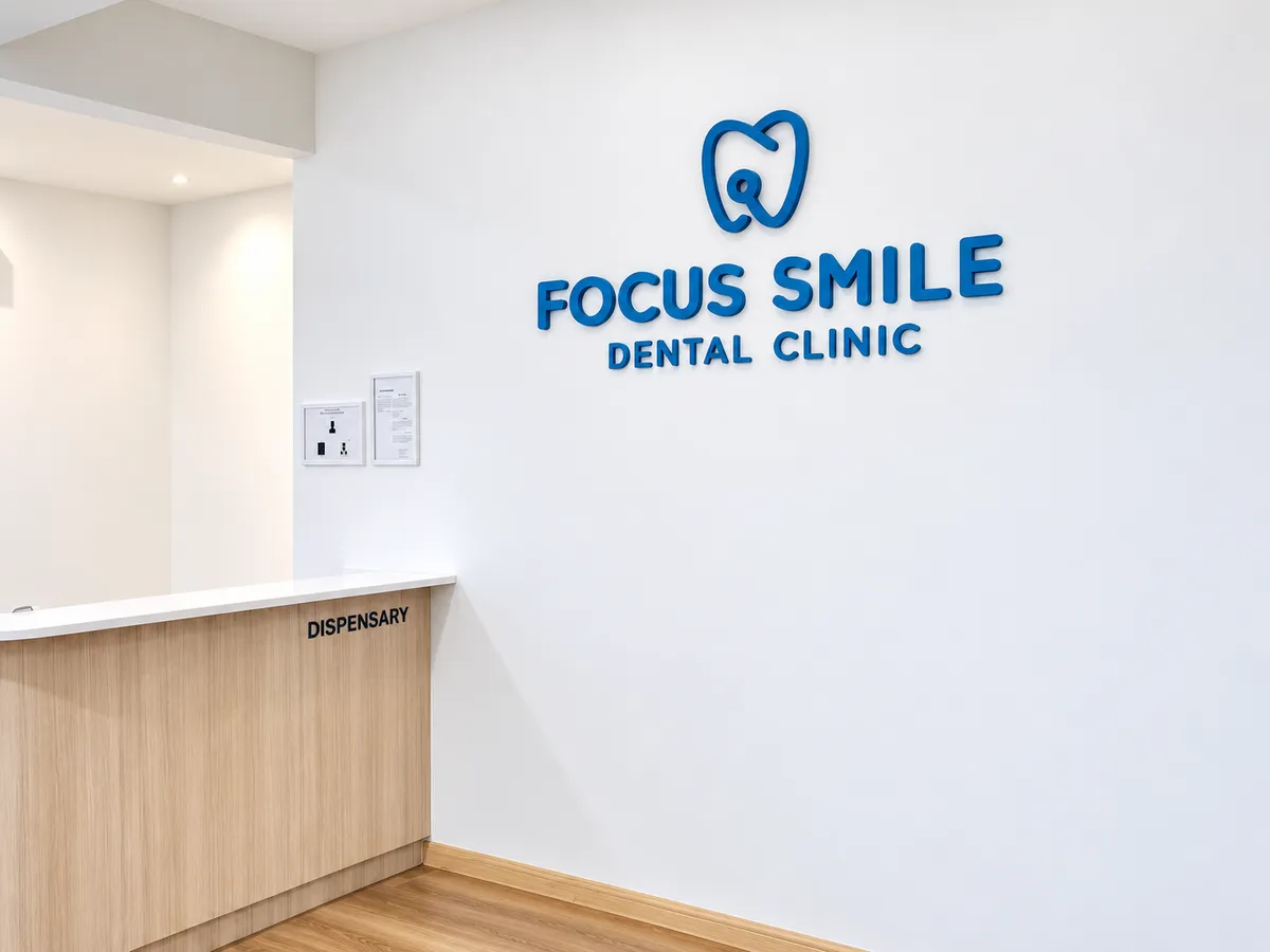 Focus Smile Dental 的接待柜台
